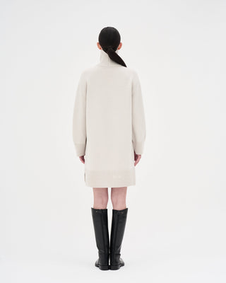 Wool Cashmere Knit Dress _ Cloud Tweed