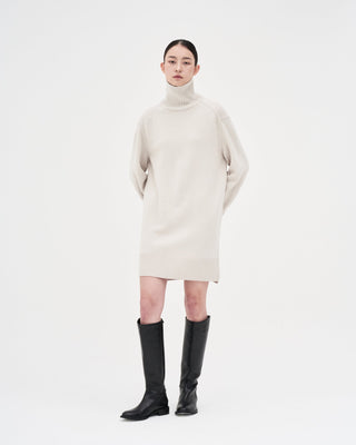 Wool Cashmere Knit Dress _ Cloud Tweed