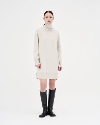 Wool Cashmere Knit Dress _ Cloud Tweed