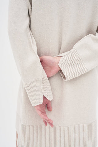 Wool Cashmere Knit Dress _ Cloud Tweed