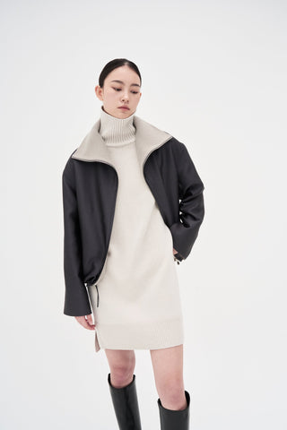 Banding Bomber Jacket _ INK Grey