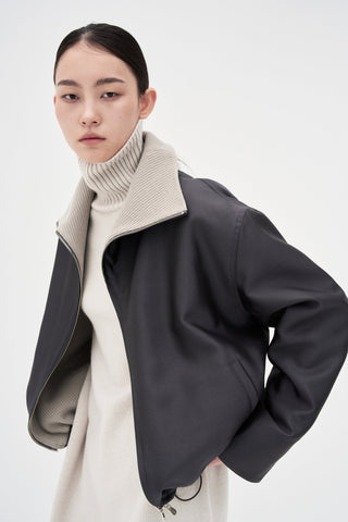 Banding Bomber Jacket _ INK Grey