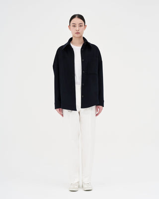 Wool Cash Shirt _ Navy