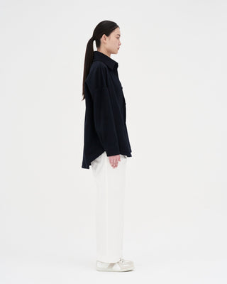 Wool Cash Shirt _ Navy