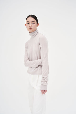 Wool High-neck Inner _ Ash Grey