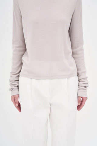 Wool High-neck Inner _ Ash Grey