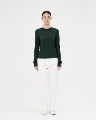 Round Neck Wool Inner _ Deep Green