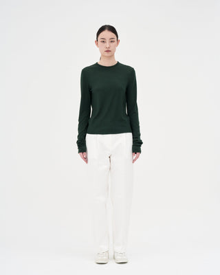 Round Neck Wool Inner _ Deep Green