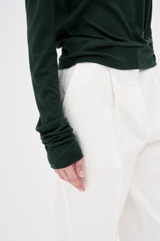 Round Neck Wool Inner _ Deep Green