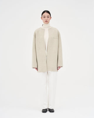 Knit Coat _ Stone