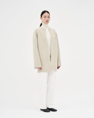 Knit Coat _ Stone