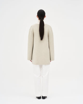 Knit Coat _ Stone