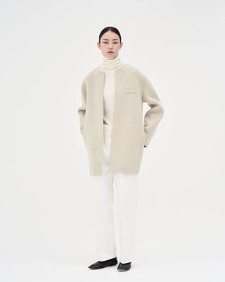 Knit Coat _ Stone