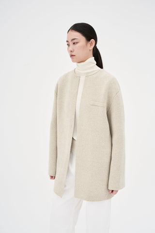 Knit Coat _ Stone