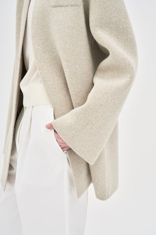 Knit Coat _ Stone