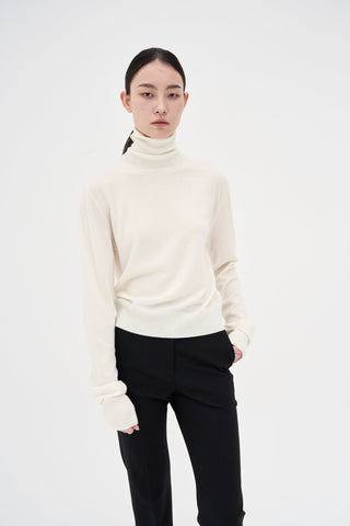 Wool Turtleneck Knit _ Cream