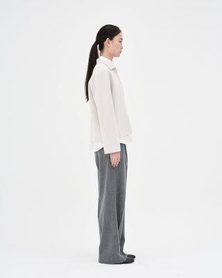 Long Slit Knit _ Cloud Dancer