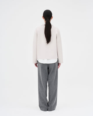 Long Slit Knit _ Cloud Dancer