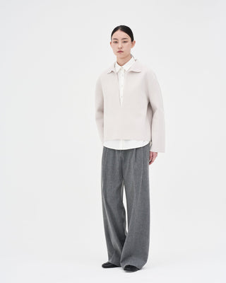 Long Slit Knit _ Cloud Dancer