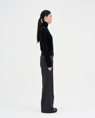 Wool Turtleneck Knit _ Black