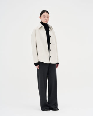 Wool Shirt _ Cloud Grey