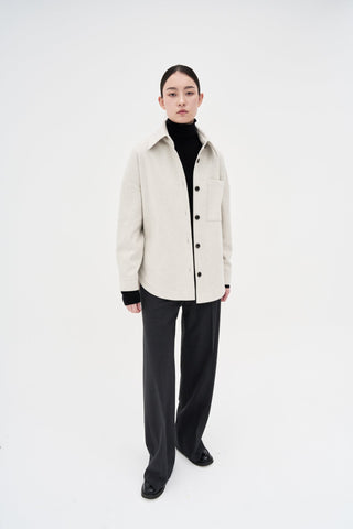 Wool Shirt _ Cloud Grey