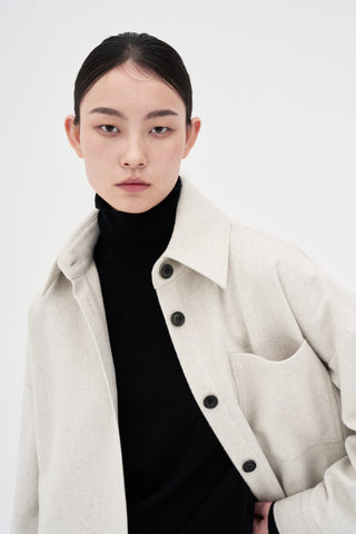 Wool Shirt _ Cloud Grey