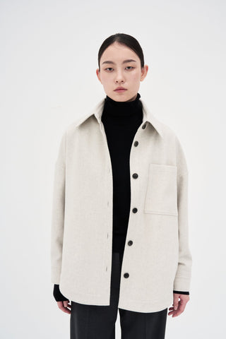 Wool Shirt _ Cloud Grey