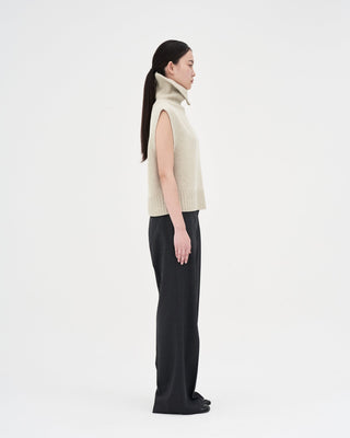 Turtleneck Vest _ Stone
