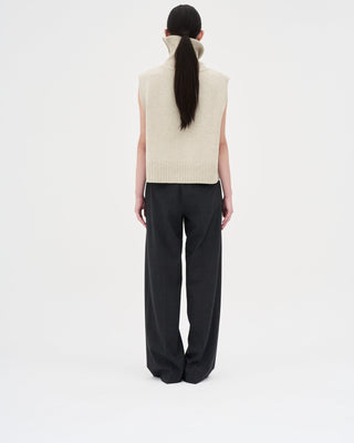 Turtleneck Vest _ Stone
