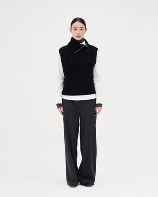 Turtleneck Vest _ Black