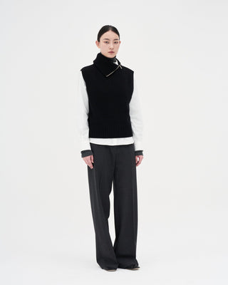 Turtleneck Vest _ Black