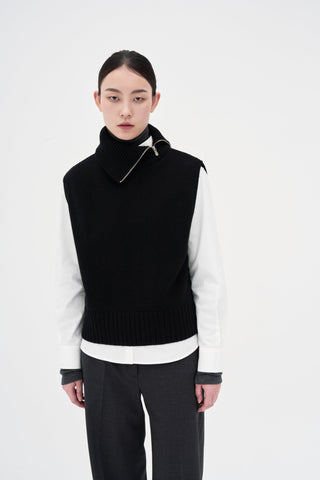 Turtleneck Vest _ Black