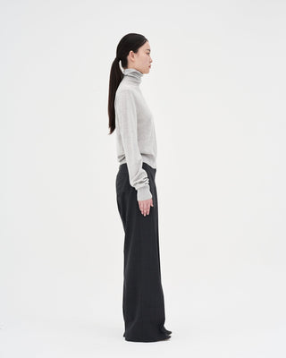 Wool Turtleneck Knit _ Light Grey