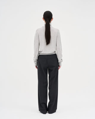 Wool Turtleneck Knit _ Light Grey