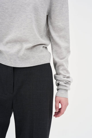 Wool Turtleneck Knit _ Light Grey
