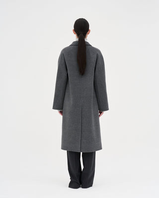 Handmade Mid-length Wool Coat _ Mid-Grey