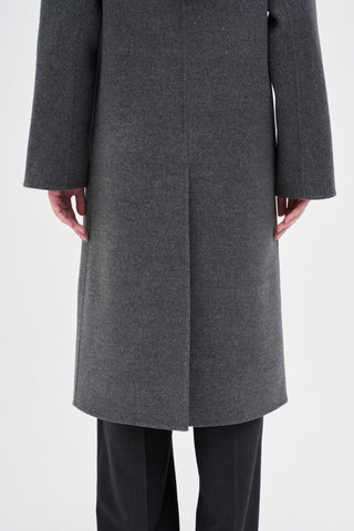 Handmade Mid-length Wool Coat _ Mid-Grey