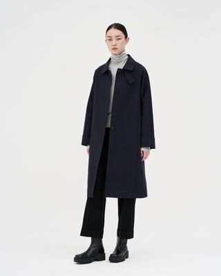 Cotton Trench Coat _ Midnight Navy