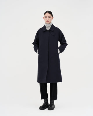 Cotton Trench Coat _ Midnight Navy
