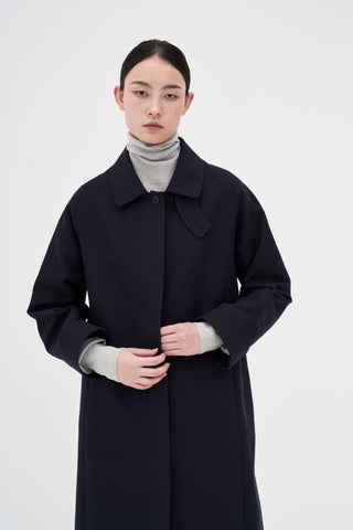 Cotton Trench Coat _ Midnight Navy