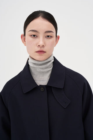 Cotton Trench Coat _ Midnight Navy