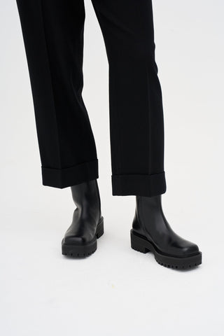 Straight Fit Trousers _ Black