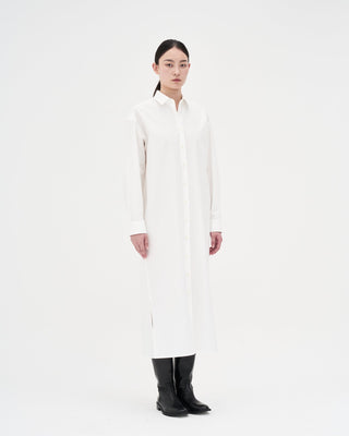 Cotton Shirt Dress _ White