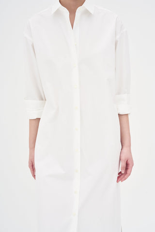 Cotton Shirt Dress _ White