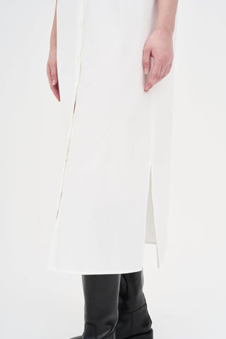 Cotton Shirt Dress _ White