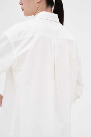 Cotton Shirt Dress _ White