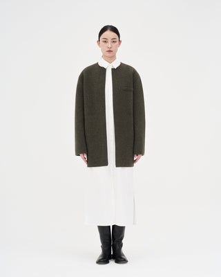 Knit Coat _ Deep Olive