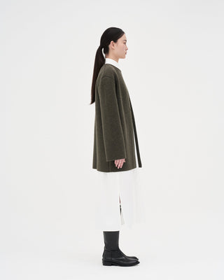 Knit Coat _ Deep Olive