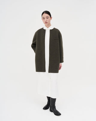 Knit Coat _ Deep Olive
